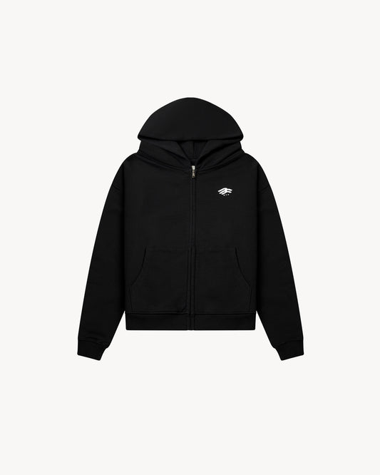 Boxy Fit Zip Hoodie