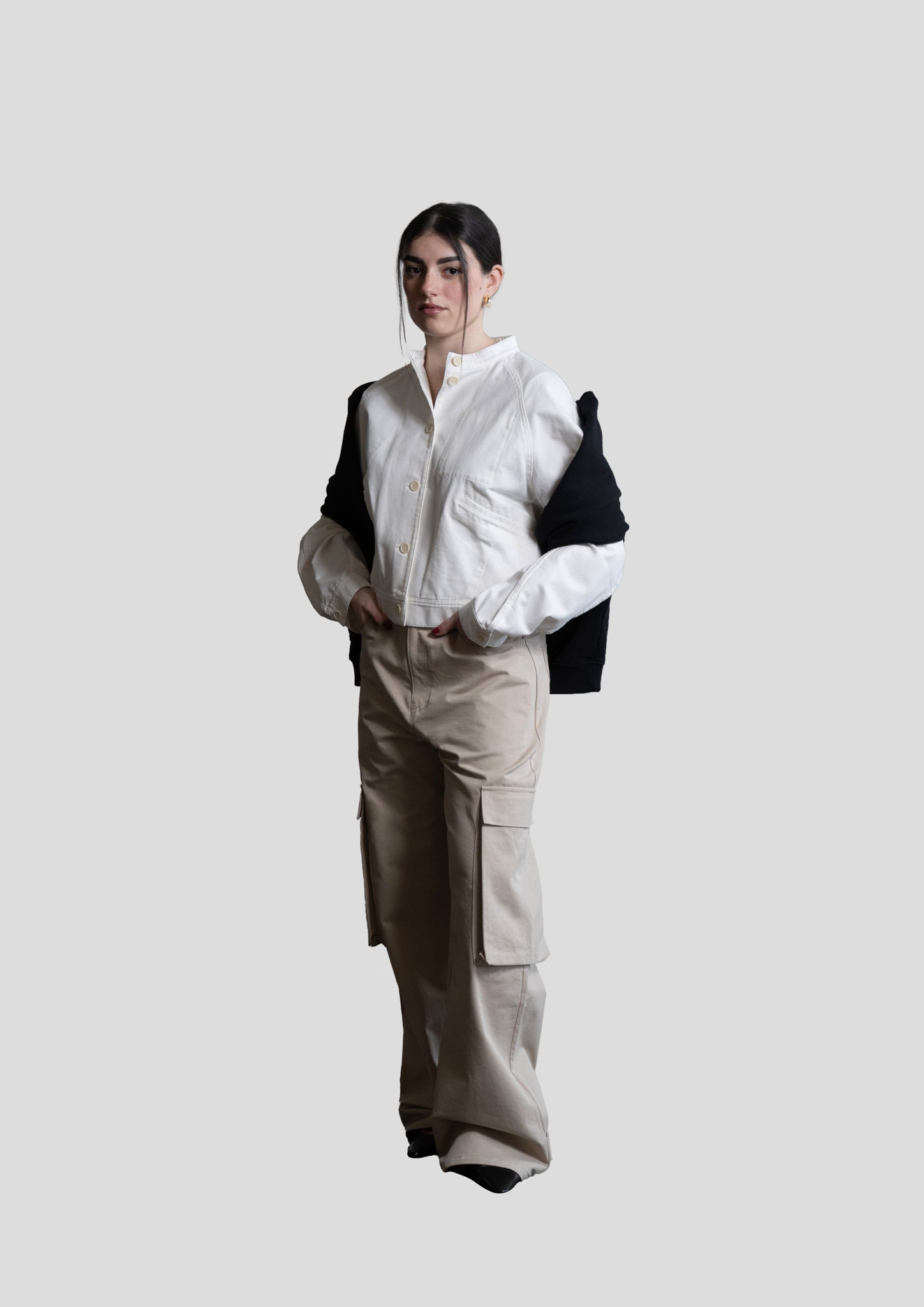 Ecru Cargo Pants